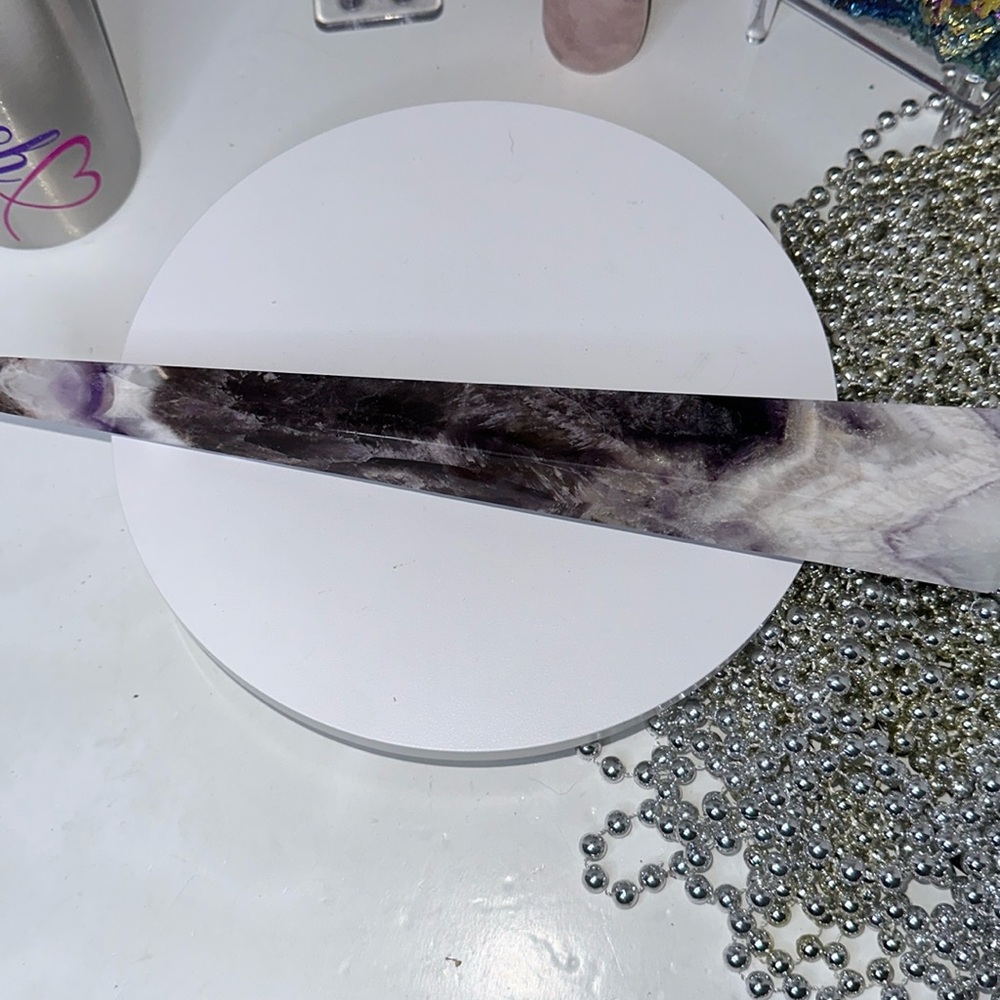 SOLD! Chevron Amethyst Wand - 13 1/8 inches - CHAMYWND1318-001 - Picture 7 of 8